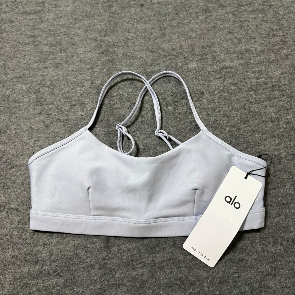 NEW Alo Yoga Airlift Intrigue Bra Winter Frost Blue W9557R Size M